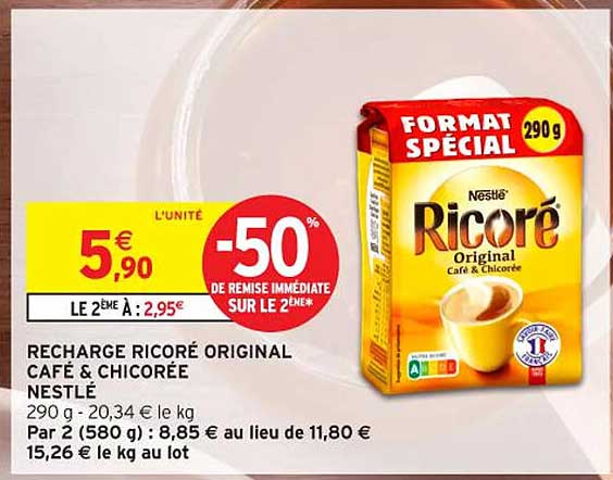 RECHARGE RICORÉ ORIGINAL CAFÉ & CHICORÉE NESTLÉ