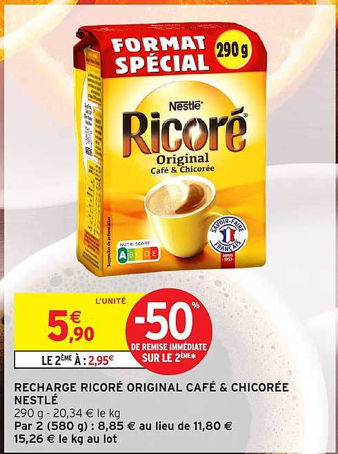 RECHARGE RICORÉ ORIGINAL CAFÉ & CHICORÉE NESTLÉ