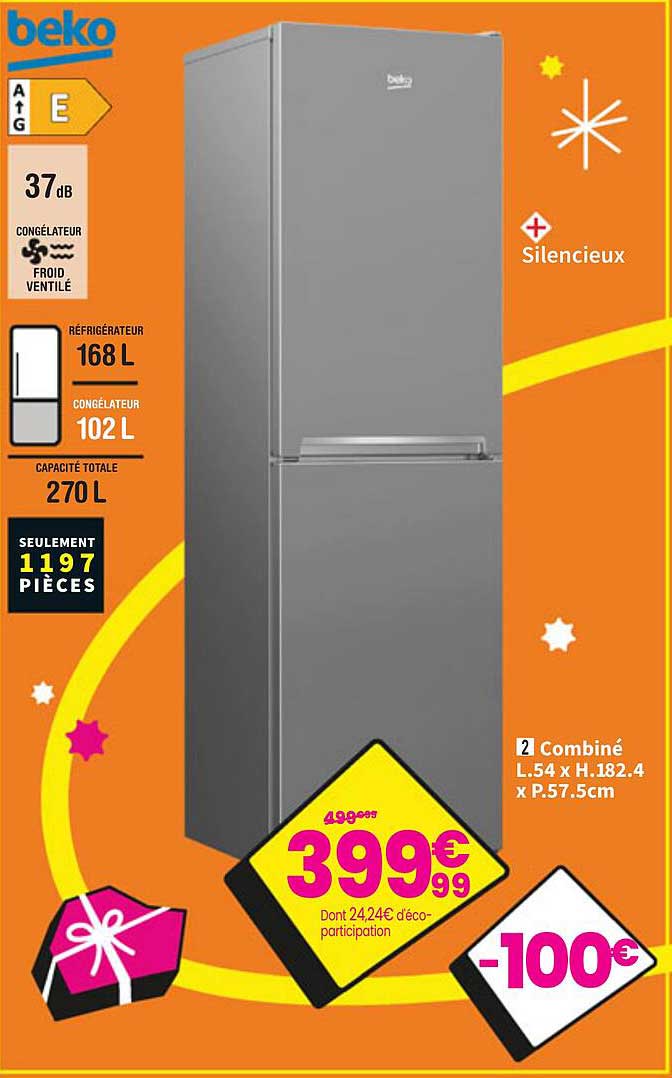 Réfrigérateur combiné Beko