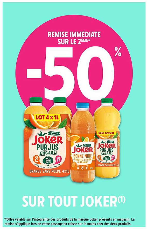 REMISSE IMMEDIATE SUR LE 2EM* -50%
