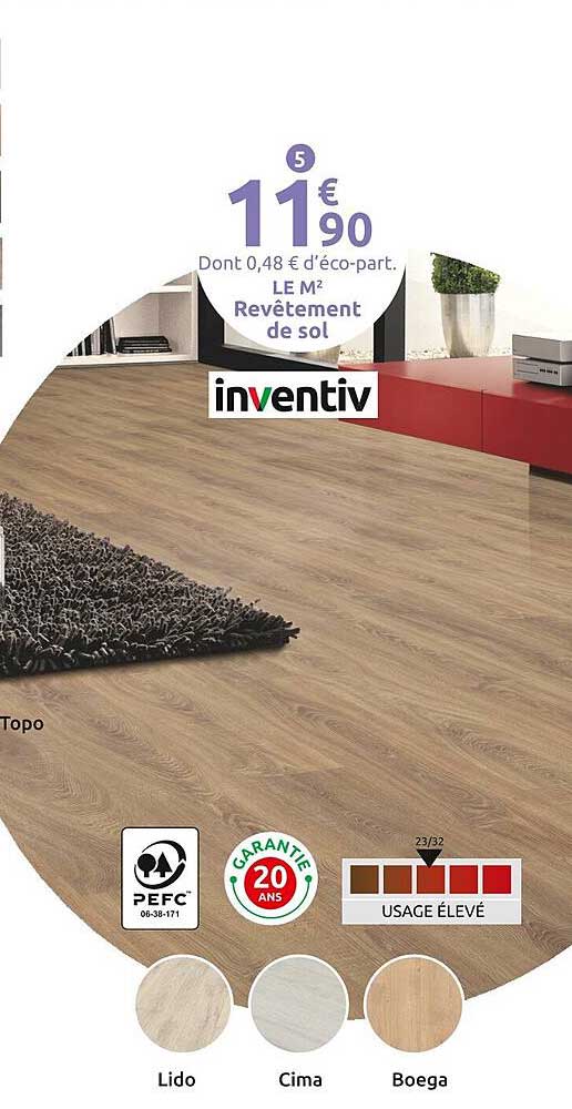 Revêtement de sol Inventiv à 11,90 € le m²