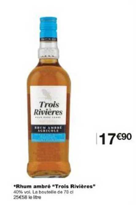 Rhum ambré "Trois Rivières"
