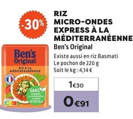 RIZ MICRO-ONDES EXPRESS À LA MÉDITERRANÉENNE