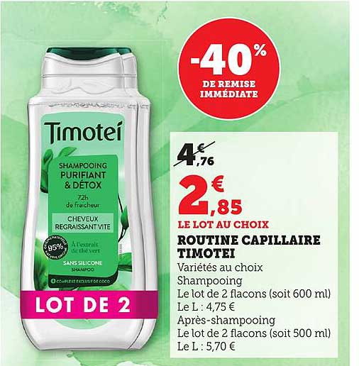 ROUTINE CAPILLAIRE TIMOTEI