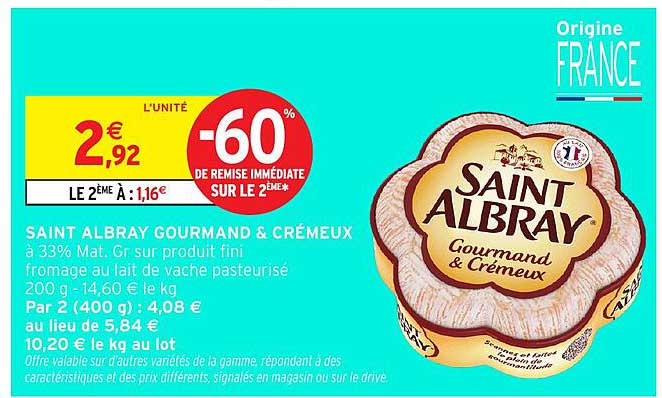 SAINT ALBRAY GOURMAND & CRÉMEUX