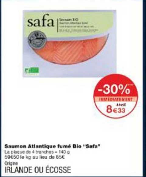 Saumon Atlantique fumé Bio "Safa"