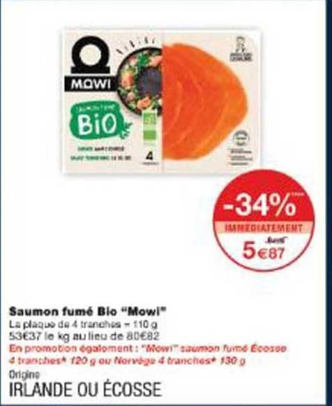 Saumon fumé Bio "Mowi"