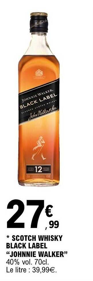 SCOTCH WHISKY BLACK LABEL "JOHNNIE WALKER"