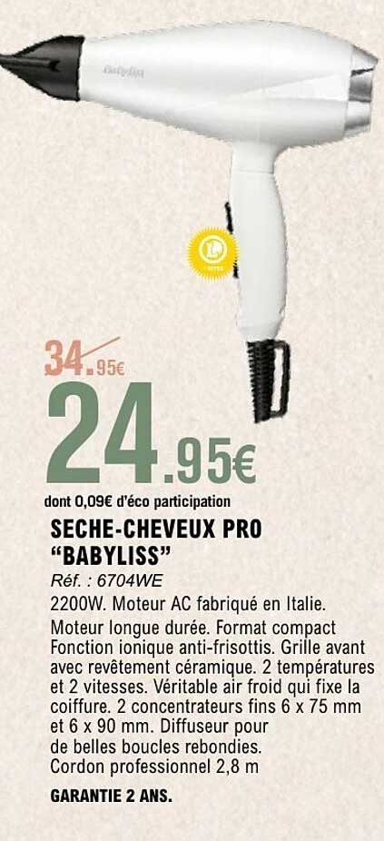 SECHE-CHEVEUX PRO "BABYLISS"
