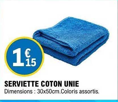 SERVIETTE COTON UNIE