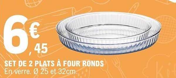 SET DE 2 PLATS À FOUR RONDS