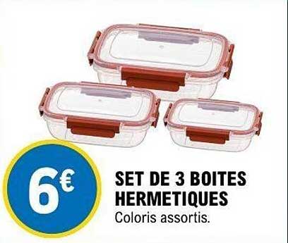 SET DE 3 BOITES HERMETIQUES