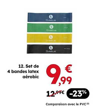 Set de 4 bandes latex aérobic