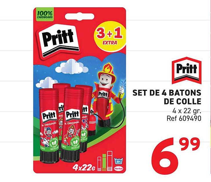 SET DE 4 BATONS DE COLLE