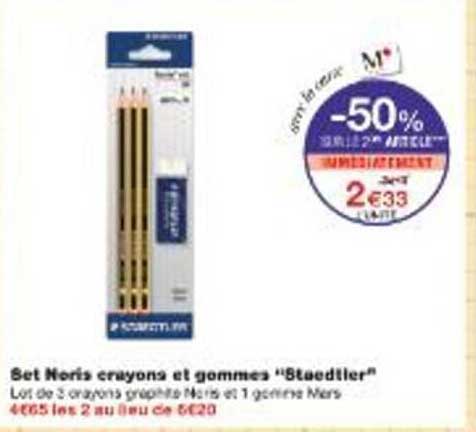 Set Noris crayons et gommes "Staedtler"