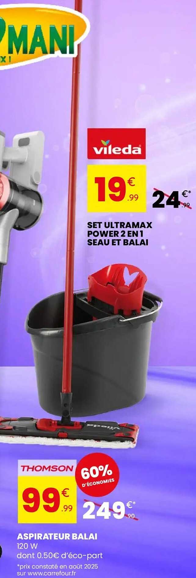 SET ULTRAMAX POWER 2 EN 1 SEAU ET BALAI