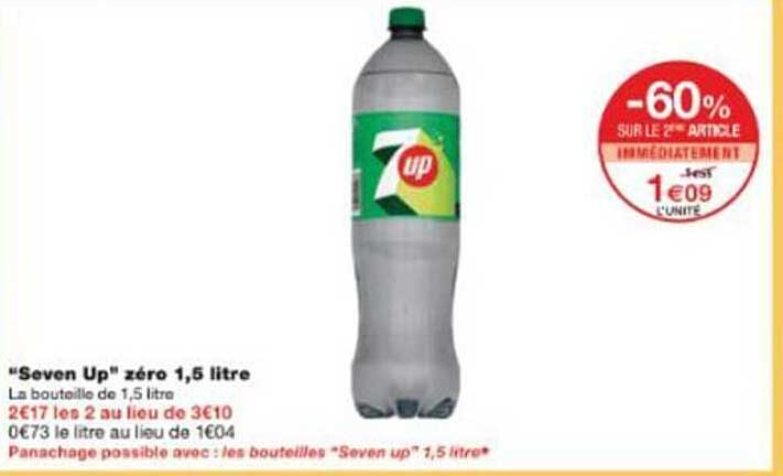 "Seven Up" zéro 1,5 litre