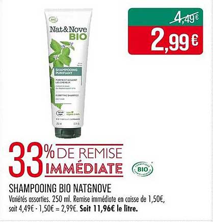 SHAMPOOING BIO NAT&NOVE