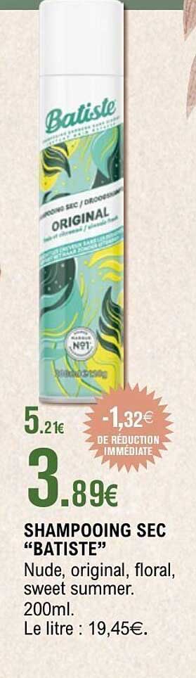 SHAMPOOING SEC “BATISTE”