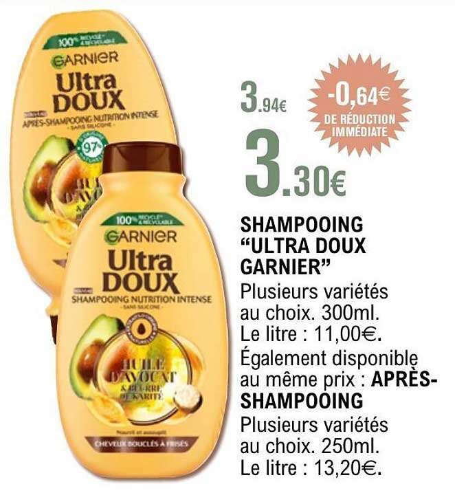 SHAMPOOING "ULTRA DOUX GARNIER"