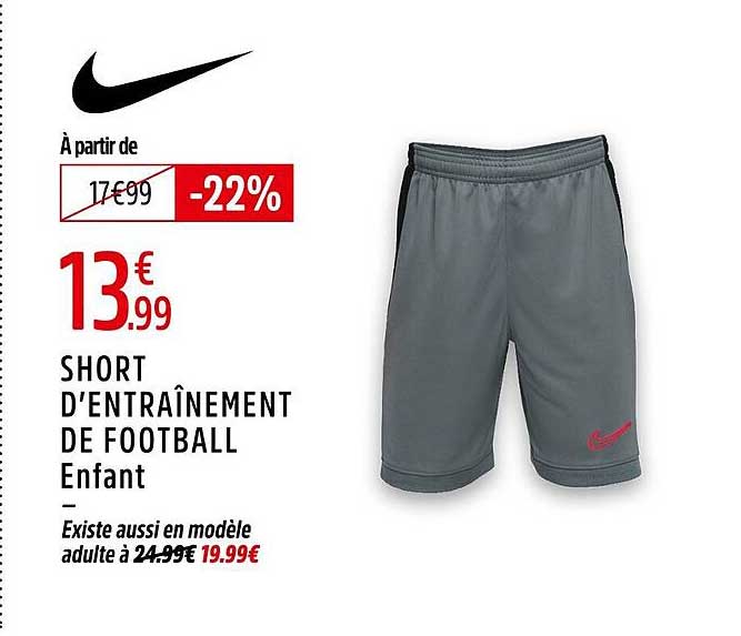 SHORT D’ENTRAÎNEMENT DE FOOTBALL Enfant