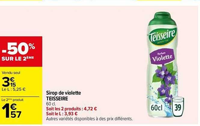 Sirop de violette TEISSEIRE