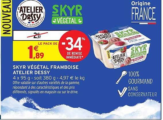 SKYR VÉGÉTAL FRAMBOISE ATELIER DESSY