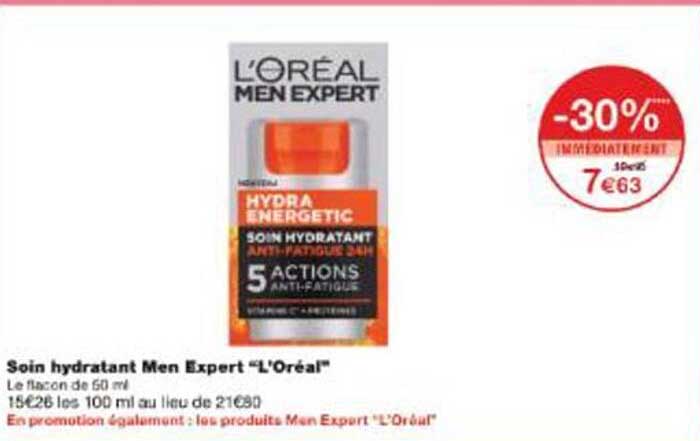 Soin hydratant Men Expert “L’Oréal”