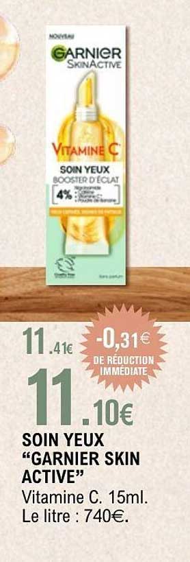 SOIN YEUX "GARNIER SKIN ACTIVE"