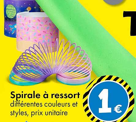 Spirale à ressort différentes couleurs et styles, prix unitaire