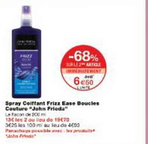 Spray Coiffant Frizz Ease Boucles Couture "John Frieda"