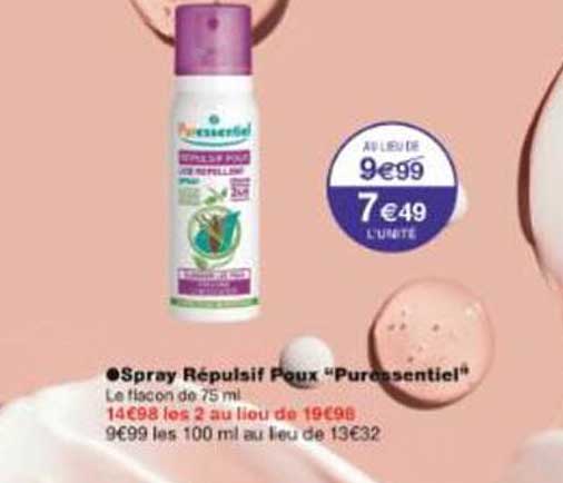 Spray Répulsif Poux "Puresentiel"