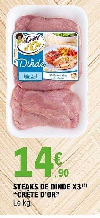 STEAKS DE DINDE X3 "CRÊTE D'OR"