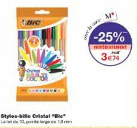 Styles-bille Cristal "Bic"
