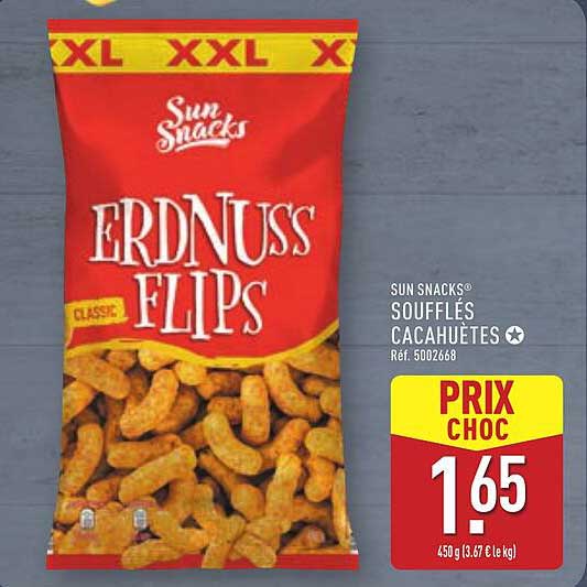 SUN SNACKS® SOUFFLÉS CACAHUÈTES
