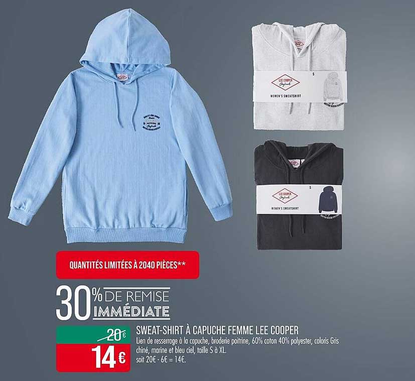 SWEAT-SHIRT À CAPUCHE FEMME LEE COOPER