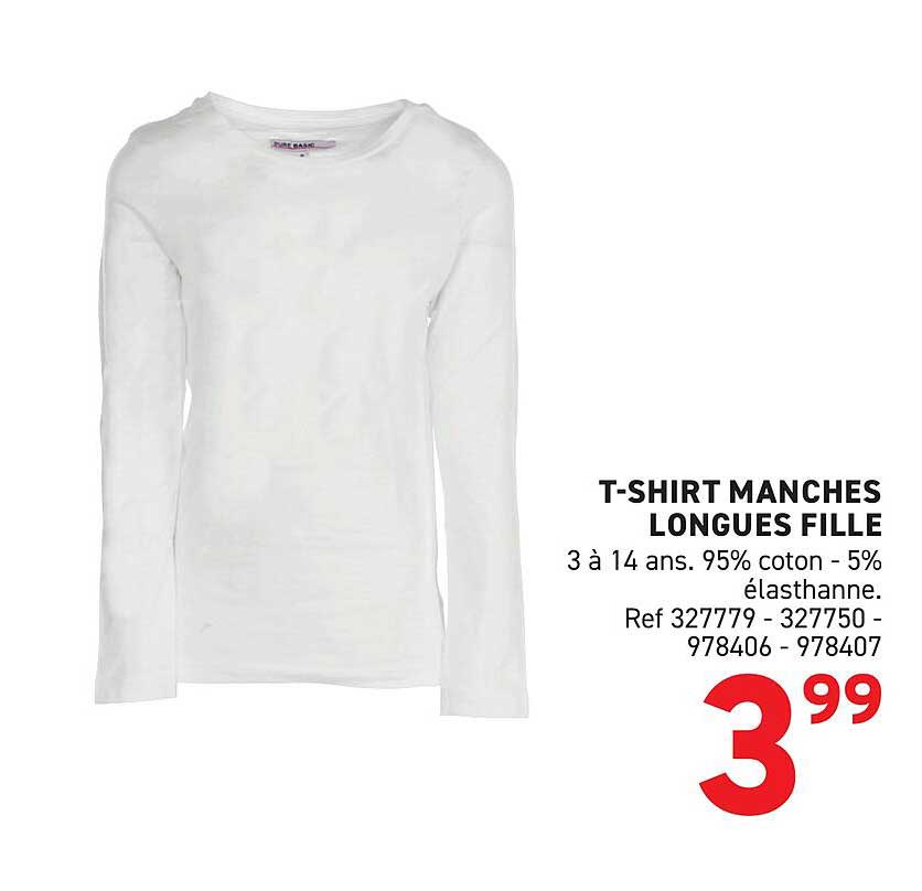 T-SHIRT MANCHES LONGUES FILLE