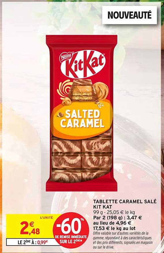 TABLETTE CARAMEL SALÉ KIT KAT