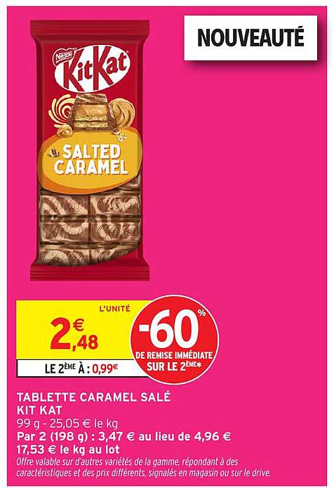 TABLETTE CARAMEL SALÉ KIT KAT