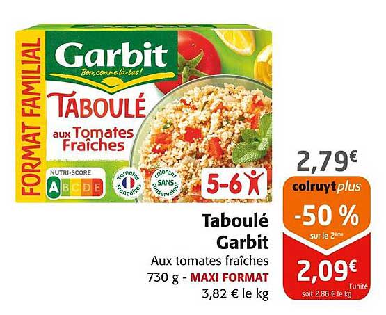 Taboulé Garbit Aux tomates fraîches
