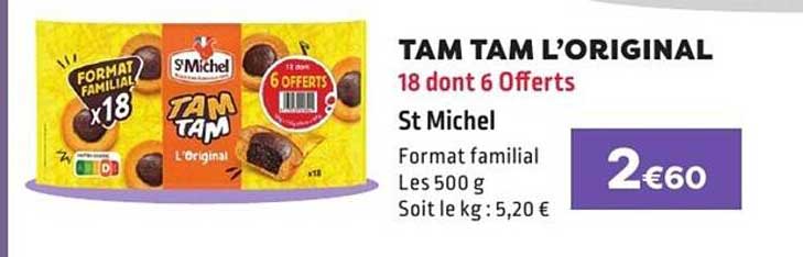 TAM TAM L’ORIGINAL 18 dont 6 Offerts
