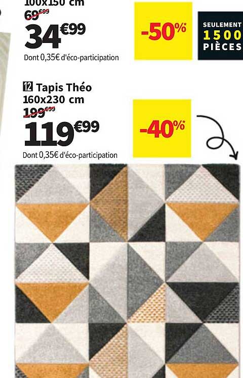 Tapis Thé 160x230 cm