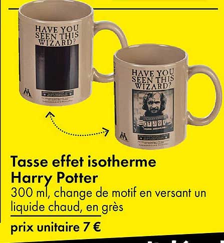 Tasse effet isotherme Harry Potter
