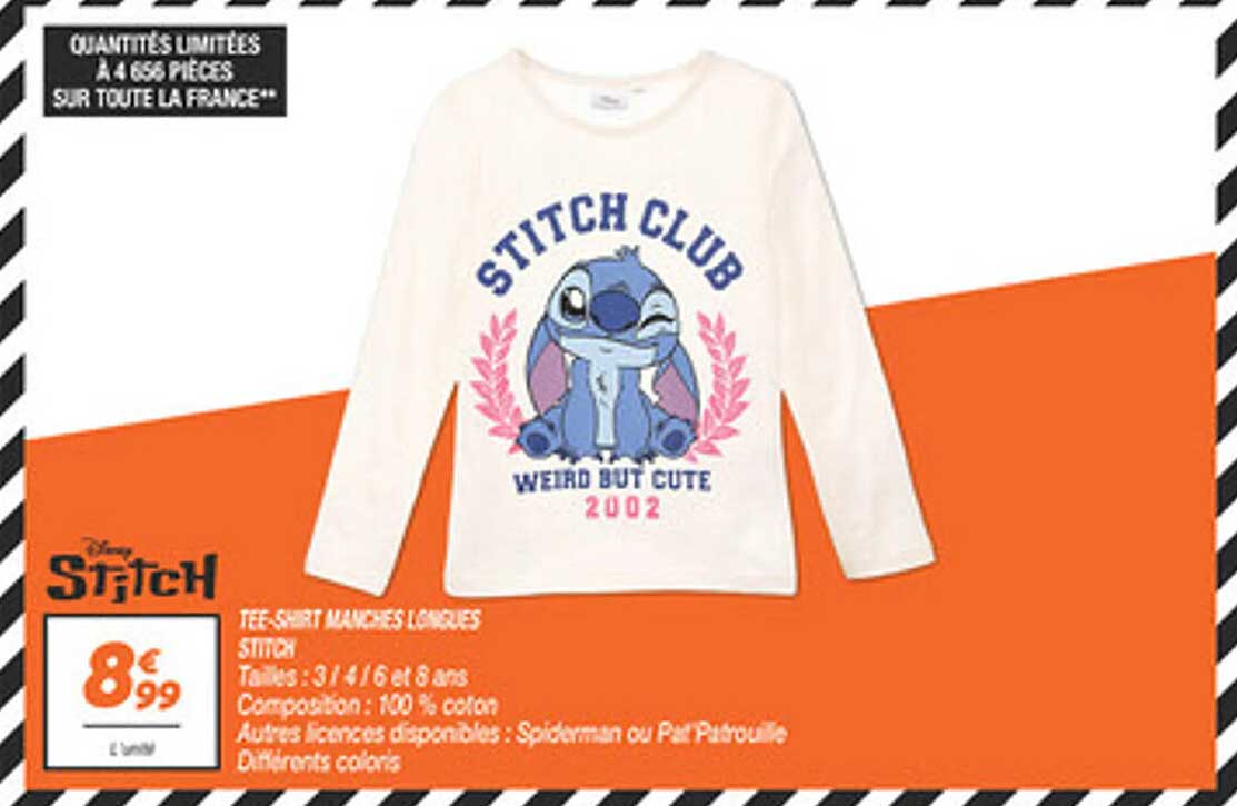 TEE-SHIRT MANCHES LONGUES STITCH