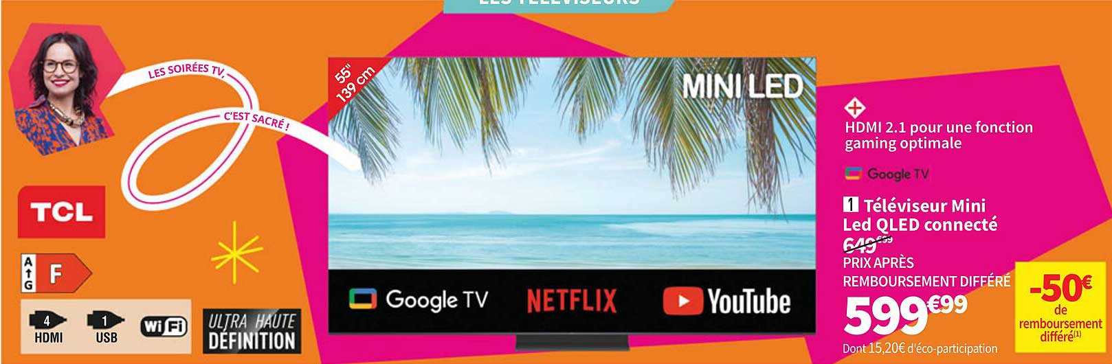Téléviseur Mini Led QLED connecté