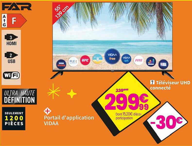Téléviseur UHD connecté