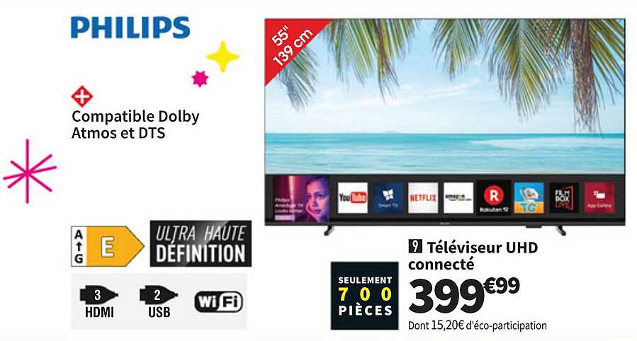 Téléviseur UHD connecté