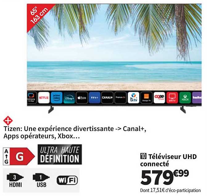 Téléviseur UHD connecté
