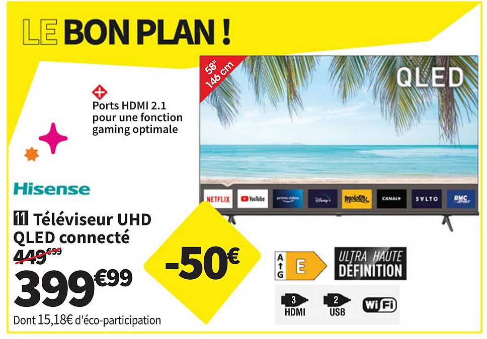 Téléviseur UHD QLED connecté
