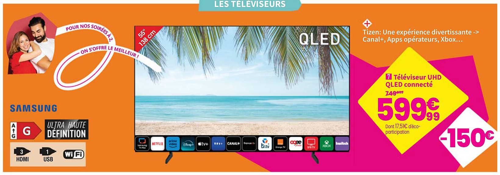 Téléviseur UHD QLED connecté
